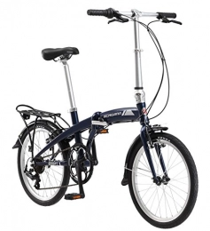 Schwinn Folding Bike Schwinn Adapt 1 7 Speed Folding Bike, Gloss Navy, 16" / One Size / 20