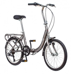 Schwinn Folding Bike Schwinn Unisex's Loop Adult Folding Bike, Silver, 20-Inch