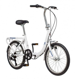 Schwinn Bike Schwinn Unisex's Loop Adult Folding Bike, White, 20-Inch