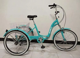 Scout Bike SCOUT Adults tricycle, alloy frame, folding, 6 gears, front suspension, folding trike, 23KG (Teal)