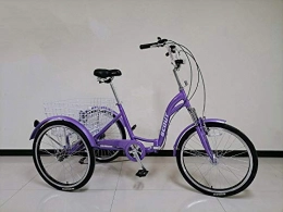 Scout Folding Bike SCOUT Quality adult folding tricycle, trike, 6-speed shimano gears, folding alloy frame (Purple)