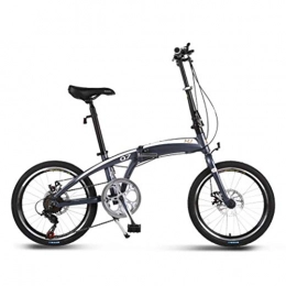 SDZXC Bike SDZXC Adults Folding Bicycles, Student Folding Bicycles Aluminum Alloy Shimano 7 Speed Dual Disc Brakes Men And Women Foldable Bikes