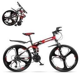 SEESEE.U Folding Bike SEESEE.U Folding Adult Bike, 26-inch Variable Speed Double Shock Absorption Off-road Racing, with Front Shock Lock, 4 Colors, Suitable for Height 165-185cm