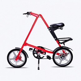 SIER Folding Bike SIER Folding bicycle Aluminum folding bicycle 16 inch men and women lightweight lightweight alloy folding city bicycle, Red