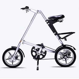 SIER Folding bicycle Aluminum folding bicycle 16 inch men and women lightweight lightweight alloy folding city bicycle,White