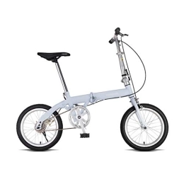  Folding Bike Single Speed Foldable Bicycle, with Comfort Saddle 16 Inch Folding Bike Low Step-Through Steel Frame Urban Riding and Commuting, Blue