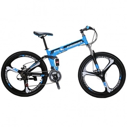 sl Folding Bike SL-G4 Mountain Bike 26 inch bike 3-Spoke bike dual suspension bike folding mtb blue bike