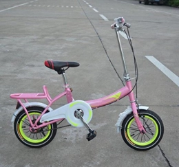 GHGJU Folding Bike Speed ? Bicycle 12 Inch 16 Inch 20 Inch Lightweight Adult Children's Bicycle Bike, Pink-12in