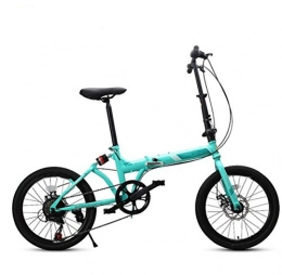 GHGJU Folding Bike Speed folding Bicycle 20-inch Double-disc Brakes Children Bicycle Adult Male And Female Students Bicycle T9 Mountain Bike, Blue-20in