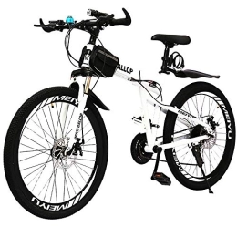 STRTG Folding Bike STRTG Folding Bike, Folding Mountain Bike, Adult MTB Foldable Bicycle, Folding Outroad Bicycles, 21 * 24 * 27 * 30-Speed, 24 * 26-inch Wheels Outdoor Bicycle