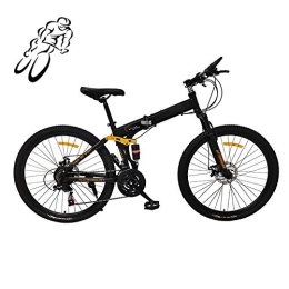 STRTG Folding Bike STRTG Folding bike, folding mountain bike, full suspension MTB, folding outroad bikes, folded in 10 seconds, 26 inch 21 speed dual disc brakes Mountain bike damping