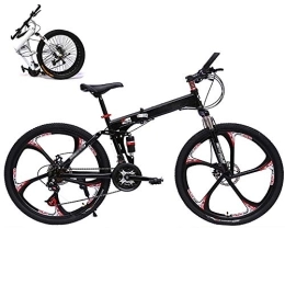 STRTG Bike STRTG Folding Outroad Bicycles, Adult MTB Foldable Bicycle, Folding Mountain Bike, Folding Mountain Bike, 21 * 24 * 27 * 30-Speed, 24 * 26-inch Wheels Outdoor Bicycle