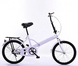 GHGJU Folding Bike Student Car Folding Car Folding Bicycle High-end Gifts Bicycle 20-inch Portable Bicycle Cycling Cross-country Bike, White-20in