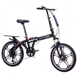 sunnymi  Clothing Bike sunnymi 20 Inch 7-Speed Shift / Single Speed Alloy Frame Folding Bicycle Adult Travel Folding Bicycle, Perfect for Small Locations (Black)