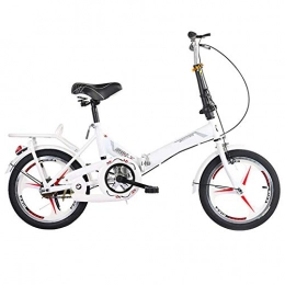 SYCHONG Bike SYCHONG Folding Bicycle, 16 Inch Male And Female for Adults Ultralight Children Portable Small Road Bike, Double Brake, B