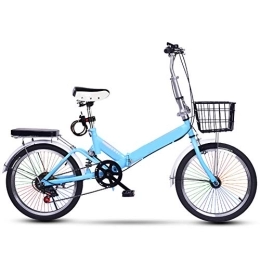 SYCHONG Folding Bike SYCHONG Folding Bike -20 Inch Folding Bike for Men And Women - Folding Bike with 6 Speed with Front + Rear Fender Double Brake, Blue