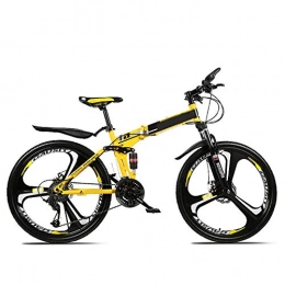 SYCHONG Bike SYCHONG Folding Bike 24Speed Male And Female Off-Road Racing Double Shock Absorption Anti-Slipdouble Disc Brake, Yellow