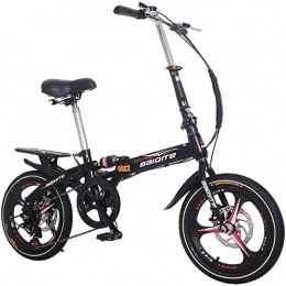 SYCY Bike SYCY 20 Inch Outroad Mountain Bike Lightweight Mini Folding Bike Folding Bicycle Student Car for Adults Men and Women-Black