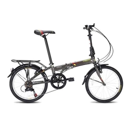 szy Bike szy Folding Bike Foldable Bike Foldable Bicycle 20 Inch Ultralight Bicycle Portable Small Bicycle Adult Folding Bicycle Student Speed ​​Bike (Color : Gray, Size : 150 * 88-110cm)