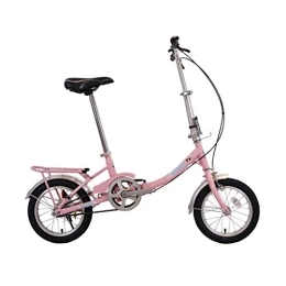 szy Folding Bike szy Folding Bike Foldable Bike Folding Bicycle 14 Inch Bike Portable And Lightweight Folding Bicycle With Rear Shelf (Color : Pink, Size : 14 inches)