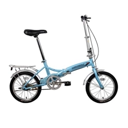 szy Folding Bike szy Folding Bike Foldable Bike Folding Bicycle 16 Inch Male And Female Student Adult Folding Bicycle Bike For Adults (Color : Blue, Size : 16 inches)