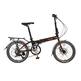 szy Bike szy Folding Bike Foldable Bike Folding Bicycle 20 Inch Variable Speed Bicycle Aluminum Alloy Folding Bicycle Student Adult Bicycle Double Disc Brakes Front And Rear (Color : Black, Size : 20 inches)