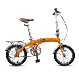szy Bike szy Folding Bike Foldable Bike Folding Bicycle Adult Road Master Bikes Aluminum City Bike 16 Inch Folding Bicycle Men And Women Commuter Bike Ultra Light Portable (Color : Yellow, Size : 16 inches)