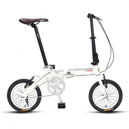 szy Folding Bike szy Folding Bike Foldable Bike Folding Bicycle Foldable Bicycle Ultralight 14-inch Bicycle For Commuting To Work Portable And Trunk (Color : White, Size : 14 inches)