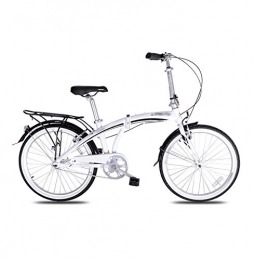 szy Folding Bike szy Folding Bike Foldable Bike Folding Bicycle Folding Bicycle With Rear Cargo Rack Aluminum Alloy 24-inch Adult Bicycle Sports Bike Can Be Folded In The Trunk (Color : White, Size : 167 * 105-122cm)