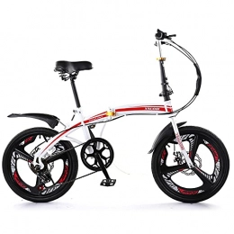 TANGIST Folding Bike TANGIST Cycling Ergonomic Mountain Bikes Fast Folding Thickened High Carbon Steel Material, Six Level Sensitive Shifting, For 20 Inch, ​For Adults Men Women