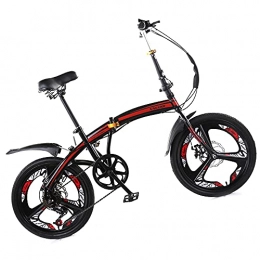TANGIST Folding Bike TANGIST Cycling Mountain Bikes Six Level Shifting, Thickened High Carbon Steel Material, For 20 Inch, Fast Folding Ergonomic For Adults Men Women