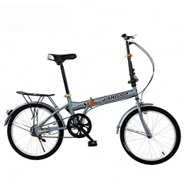 TATANE Bike TATANE 20 Inch Folding Bike, Adult Folding Bike, Outdoor Commuting Unisex Unicycle Student Bicycle, Gray, 20inch