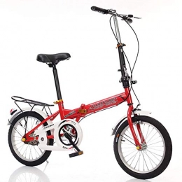 TATANE Folding Bike TATANE 20-Inch Folding Variable Speed Bicycle, Adult Male And Female Student Bicycle, Ultra Light Portable Folding Leisure Bikes, Red, 20inch