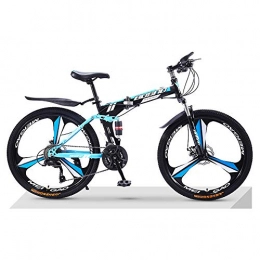 TATANE Bike TATANE Foldable Mountain Bike, Adult 24 Inch 26 Inch Double Shock-Absorbing Off-Road Gear Shift Dual Disc Brake Male And Female Student Bicycle, Black, 24 inch 27 speed