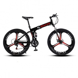 Tbagem-Yjr Folding Bike Tbagem-Yjr 24 Inch Foldable Bicycle 21-27 Speed Folding Bicycle Female Adult Male 3 Knife Wheels Variable Speed Commuter Ultra-light Portable Shock Absorption Color: A-D (Color : D, Speed : 24speed)