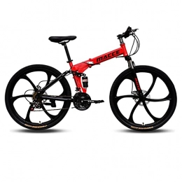 Tbagem-Yjr Bike Tbagem-Yjr 26 Inch Folding Mountain Bicycle 24 Speed Male And Female Students Shift Absorber Adult Foldable Bike Disc Brakes 6 Knife Wheels Color: A-C (Color : A, Speede : 24speed)