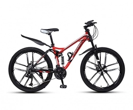 Tbagem-Yjr Bike Tbagem-Yjr 26-Inch Folding Mountain Bicycle MTB, 21 / 24 / 27 / 30 Speed Folding Bike 10 Knife Wheels Dual Disc Brake Dual Suspension Bike Fold Up City Bike (Color : B, Size : 30speed)