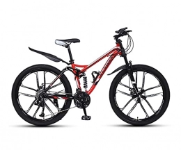 Tbagem-Yjr Bike Tbagem-Yjr 26 Inches Lightweight Folding Bike 10 Knife Wheels Dual Disc Brake Dual Suspension Mountain Bicycle 21 / 24 / 27 / 30 Speed Folding Bike (Color : B, Size : 27speed)