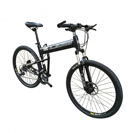 Tbagem-Yjr Bike Tbagem-Yjr 27 / 30 Variable Speed Folding Bicycles Spokes Wheel 27.5 Inch Mountain Bike Full Suspension Black (Size : 30speed)