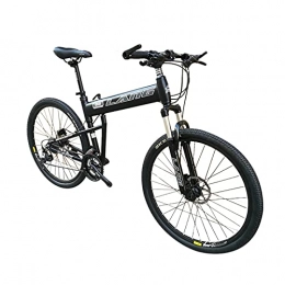 Tbagem-Yjr Folding Bike Tbagem-Yjr 27.5 Inch Full Suspension Folding Mountain Bike Bicycles 27 / 30 Variable Speed Spokes Wheel Black (Size : 27speed)