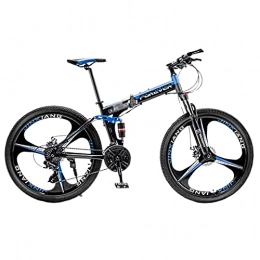Tbagem-Yjr Folding Bike Tbagem-Yjr Adjustable Bicycle 24 Inch Folding Mountain Bike, 3 Knife Wheels Adult Student Small Portable 21 / 24 / 27 / 30 Speed Outdoor Bicycle Color:A-B (Color : B, Speed : 24speed)