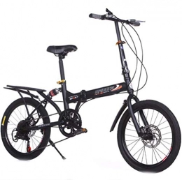Tbagem-Yjr Bike Tbagem-Yjr Foldable Mountain Bike, Students Adult 20 Inches Wheel Variable Speed Bicycle (Color : Black)