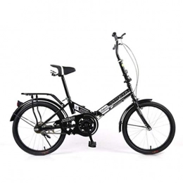 Tbagem-Yjr Folding Bike Tbagem-Yjr Folding Bike, 20 Inches Wheels Bicycle Sports Leisure Unisex Adult City Bicycle Cycling (Color : Black)