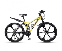 Tbagem-Yjr Bike Tbagem-Yjr Folding Mountain Bike 24 Inch, 21 / 24 / 27 / 30 Speed 6-spoke Carbon Steel Disc Brake Bicycle Folding Bike For Adult (Color : B, Size : 21speed)