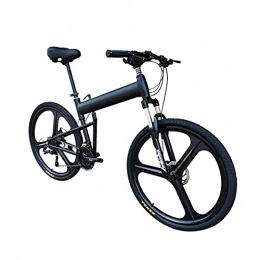 Tbagem-Yjr Folding Bike Tbagem-Yjr Folding Mountain Bike 27.5-inch 27 / 30-speed Hard-tail Bike For Adults MTB Bicycle With 3 Cutter Wheel Black (Size : 30speed)