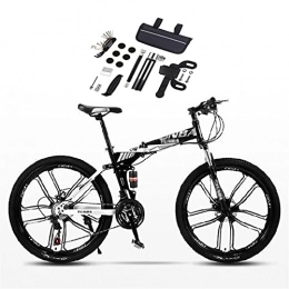 Tbagem-Yjr Folding Bike Tbagem-Yjr Full Suspension 24 Inch 10 Knife Wheels Mountain Foldable Bicycle, Suitable For Adult Teenagers Mechanical Disc Brake Color: A-C (Color : C)