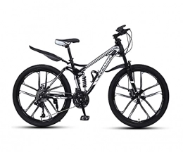 Tbagem-Yjr Bike Tbagem-Yjr Mountain Bike 24 Inch Bicycle MTB 10 Knife Wheels Folding Bike 21 / 24 / 27 / 30 Speed Adjustable Dual Disc Brake For Adults Bikes (Color : B, Size : 27speed)