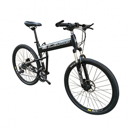 Tbagem-Yjr Bike Tbagem-Yjr Mountain Bike, 27.5 Inch Folding Bicycles Magnesium Alloy Spokes Integrated Wheel Full Suspension 27 / 30 Speed Gear Black (Size : 30speed)