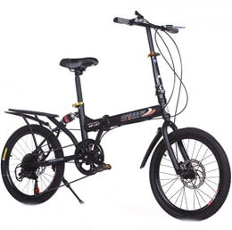 Tbagem-Yjr Folding Bike Tbagem-Yjr Variable Speed Folding Bicycle, Children's Mountain Bike 20 Inches Wheel Variable Speed Bike (Color : Black)
