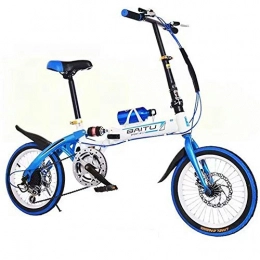 TBAN Folding Bike TBAN Variable Speed Bicycle, 18 Inch, 20 Inch, Disc Brake Bicycle, Adult Folding Bicycle Mountain Bike, 3 Colors Available, Blue, 20